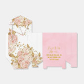 Elegante Rosa- und Goldpianenhochzeit Geschenkschachtel (Ungefaltet)
