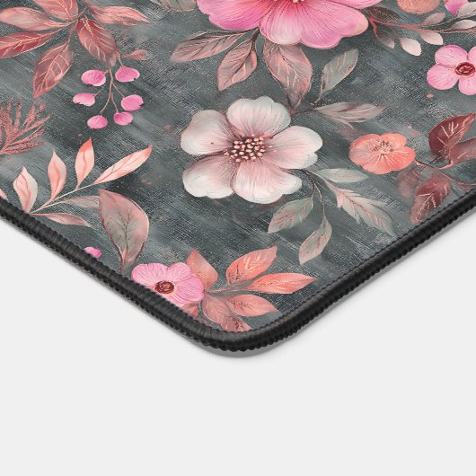 Elegante, rosa und graue Gemusterte Schreibtischma Schreibtischunterlage (Ecke)