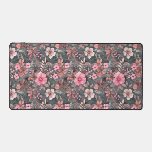 Elegante, rosa und graue Gemusterte Schreibtischma Schreibtischunterlage (Vorderseite)