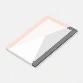 Elegante, rosa und graue geometrische Dreiecke Post-it Klebezettel (angewinkelt)