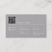 Elegante, rosa und graue Visitenkarte (Rückseite)