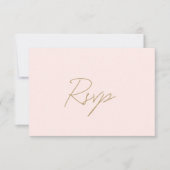 Elegante rosa und klassische Hochzeit RSVP Karte (Vorderseite)