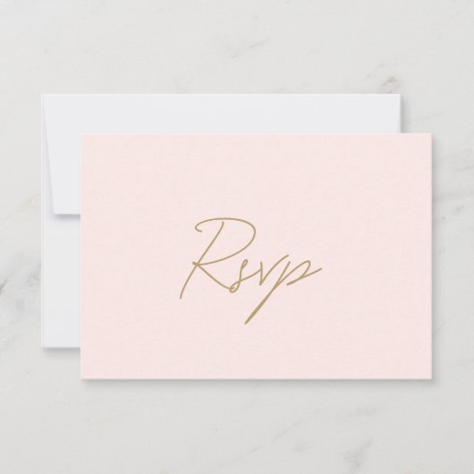 Elegante rosa und klassische Hochzeit RSVP Karte (Vorderseite)