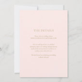 Elegante rosa und klassische Hochzeit Save The Date (Rückseite)