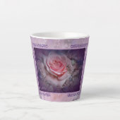 Elegante Rosa und Latte Tasse (Vorderseite)