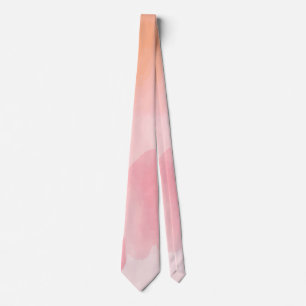Elegante rosa und orange Wasserfarbe künstlerisch  Krawatte