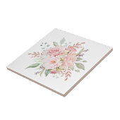 Elegante Rosa und Peony Floral Bouquet Fliese (Seite)