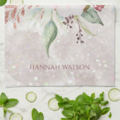 Elegante Rosa und Peony Floral Bouquet Geschirrtuch (Gefaltet)