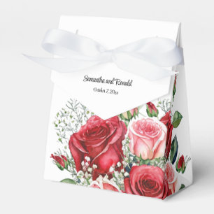 Elegante Rosa- und Rosenhochzeiten Geschenkschachtel