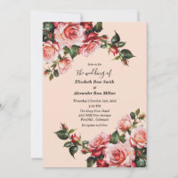Elegante Rosa und rote Rosen Hochzeit mit Blumenbe