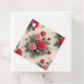 Elegante rosa und rote Rosensträuße Geschenkanhänger (Beispiel)