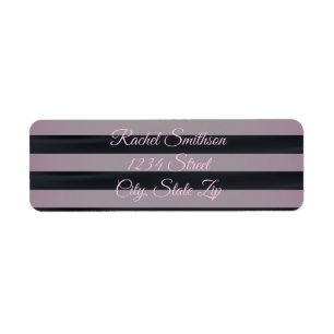 Elegante rosa und schwarz gestreifte französische 