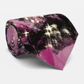 Elegante rosa und schwarze Hochzeit Krawatte (Gerollt)