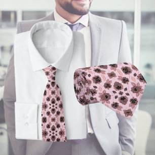 Elegante rosa und schwarze Spitze im Vintage-Stil, Krawatte