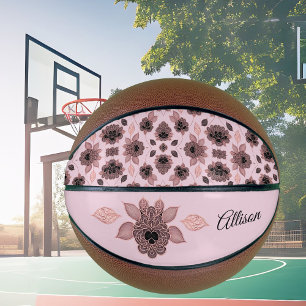 Elegante rosa und schwarze Spitzen im Vintagen Sti Basketball