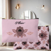 Elegante rosa und schwarze Spitzen im Vintagen Sti
