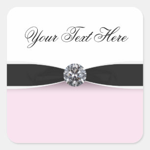 Elegante rosa und schwarze Sticker