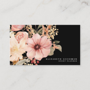 Elegante rosa und schwarze Visitenkarten im Chic-S Visitenkarte