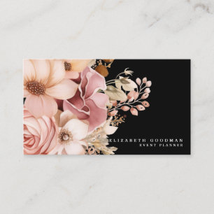 Elegante rosa und schwarze Visitenkarten im Chic-S Visitenkarte