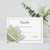 Elegante Rosa und silberne UAWG RSVP Karte (Stehend Vorderseite)