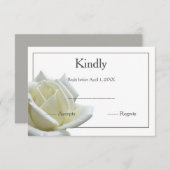 Elegante Rosa und silberne UAWG RSVP Karte (Vorne/Hinten)