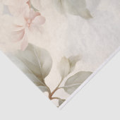 Elegante Rosa und Weiß, florale Hochzeitsfeier Seidenpapier (Detail)