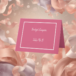 elegante rosa und weiße Gästekarten Dankeskarte