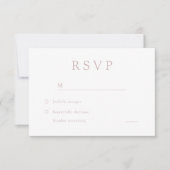 Elegante, rosa und weiße Hochzeit RSVP Karte (Vorderseite)