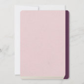 Elegante rosa Vintage Buchdecke Hochzeit Einladung (Rückseite)