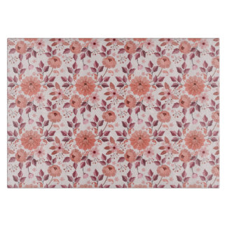 Elegante rosa Vintage-Rosenblumen Schneidebrett