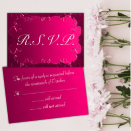 Elegante Rosa Vintage Wedding UAWG RSVP Karte