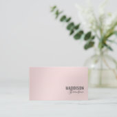 Elegante Rosa Visitenkarte (Stehend Vorderseite)