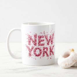 Elegante rosa Wasserfarbe Blumen personalisierte K Kaffeetasse