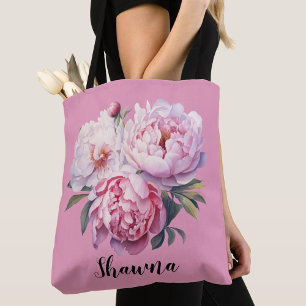 Elegante Rosa Wasserfarbe Blumengestalt Tasche