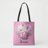 Elegante Rosa Wasserfarbe Blumengestalt Tasche (Vorderseite)