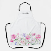 Elegante rosa Wasserfarbe Personalisiert Schürze (Vorderseite)