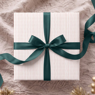 Elegante rosa Wasserfarbe-Streifen-Weihnachtsverpa Geschenkpapier