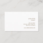 Elegante rosa Wasserfarbenzweig Visitenkarte (Rückseite)