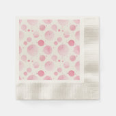 Elegante rosa Wasserfarbmuster Servietten (Vorderseite)