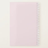 Elegante Rosa Watercolor Magnolia Hochzeit der Blu Planer (Rückseite)