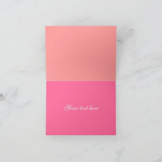 Elegante rosa Wedding Monogram Danke Card (Innenseite)