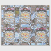 Elegante Rosa Weihnachten Geschenkpapier (Flach)