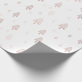 Elegante, rosa Weihnachtsbäume Geschenkpapier (Ecke)