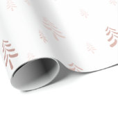 Elegante, rosa Weihnachtsbäume Geschenkpapier (Rolleneckpunkt)