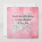 Elegante Rosa Weihnachtsbaumszene im Winter Karte (Rückseite)