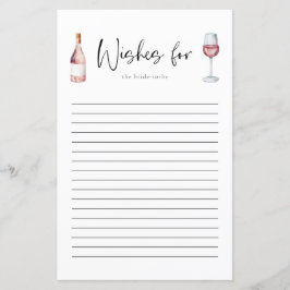 Elegante Rosa Weinempfehlung für die Bride Card