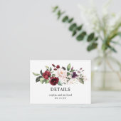 Elegante Rosa Weinkultur und Erde Begleitkarte (Stehend Vorderseite)