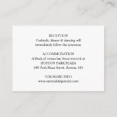 Elegante Rosa Weinkultur und Erde Begleitkarte (Rückseite)