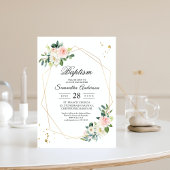 Elegante Rosa & Weiß Blume Goldfallen Einladung