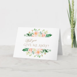 Elegante Rosa Weiße Blume Hochzeit Einladung